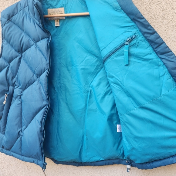 CABELA'S Women's Vest Large Blue Goose Down Warm Quilted Outdoor - Picture 11 of 14